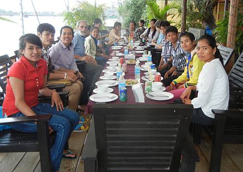 Dinner with students in Kampot